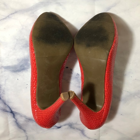 Steve Madden Coral Orange Ronni High Heels Pumps - Picture 7 of 8